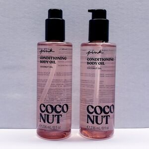 Victoria's Secret PINK Conditioning Body Oil COCONUT, 8 fl oz(2 pack)